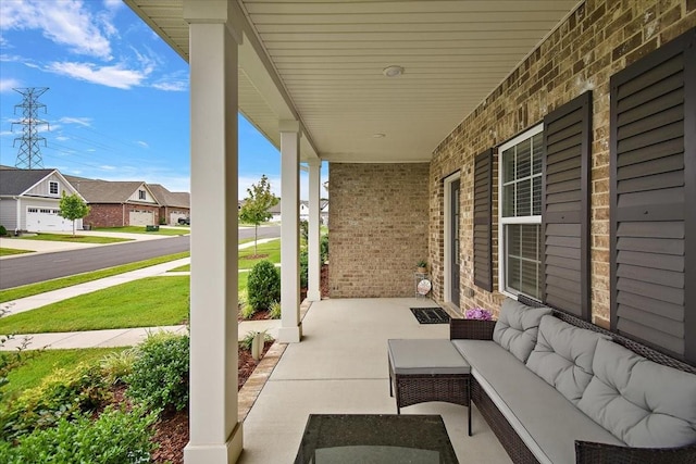 433 Longstone Rd, Gallatin, TN 37066 - porch with an outdoor living space and a residential view