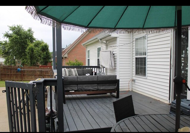 1030 Oakhall Dr, Mount Juliet, TN 37122 - wooden deck with an outdoor living space