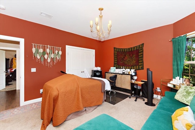 3028 Honeysuckle Dr, Spring Hill, TN 37174 - office with a chandelier and carpet floors