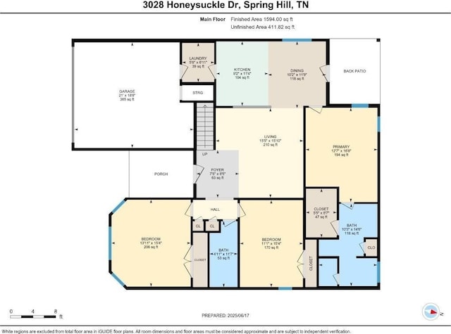 3028 Honeysuckle Dr, Spring Hill, TN 37174 - view of home floor plan
