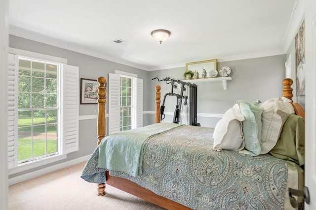 2208 Chadwick Ct, Mount Juliet, TN 37122 - carpeted bedroom featuring multiple windows and crown molding