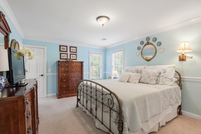 2208 Chadwick Ct, Mount Juliet, TN 37122 - bedroom featuring light carpet and crown molding