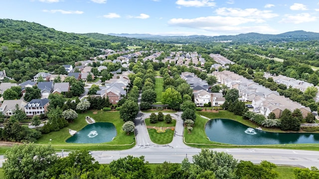 368 Pennystone Cir, Franklin, TN 37067 - aerial perspective of suburban area with a water and mountain view