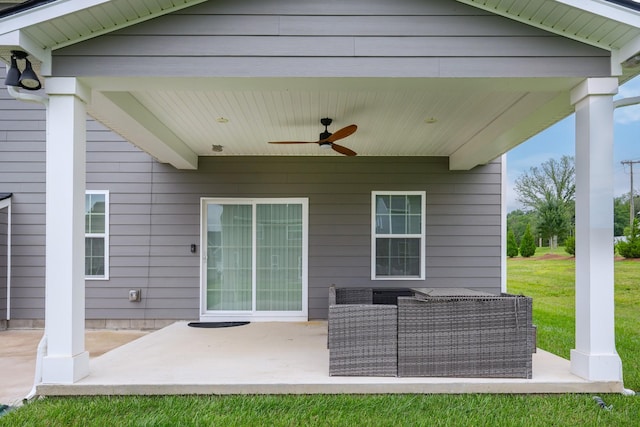 1401 Kennebec Dr, Smyrna, TN 37167 - view of patio with a ceiling fan and outdoor lounge area