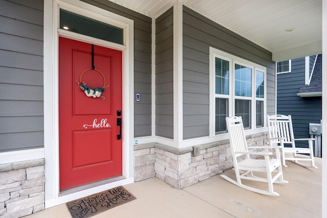 1401 Kennebec Dr, Smyrna, TN 37167 - property entrance with a porch and stone siding