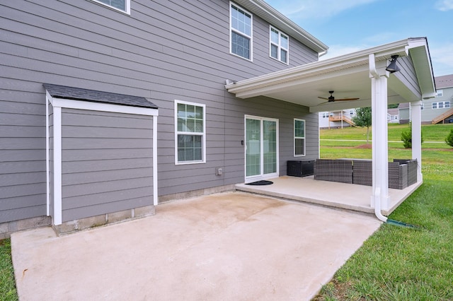 1401 Kennebec Dr, Smyrna, TN 37167 - view of patio / terrace with ceiling fan and an outdoor living space