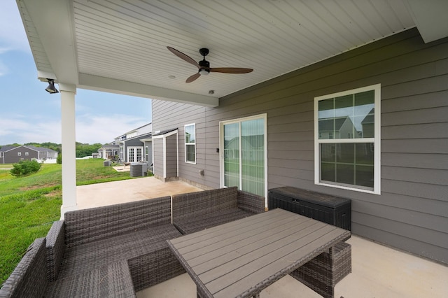 1401 Kennebec Dr, Smyrna, TN 37167 - view of patio with a ceiling fan
