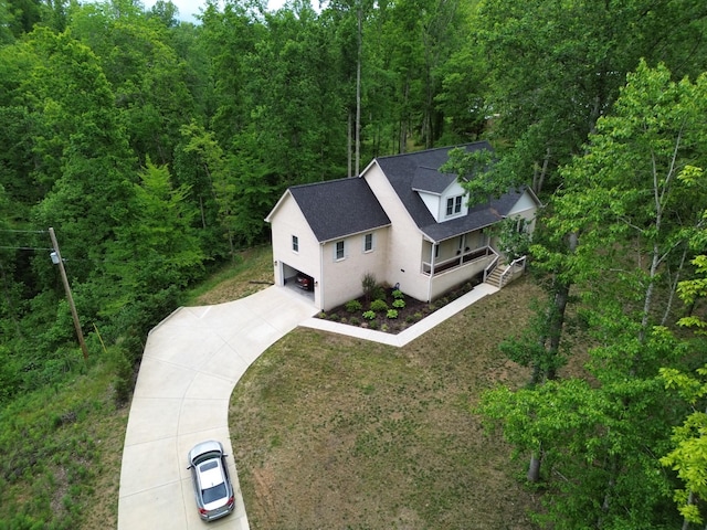 514 Doy Rd E, White Bluff, TN 37187 - view from above of property with a heavily wooded area
