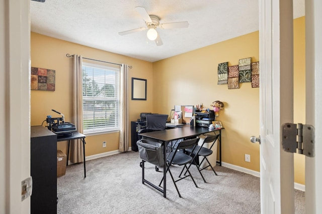 1652 Saint Andrews Dr, Murfreesboro, TN 37128 - office area with carpet and a ceiling fan