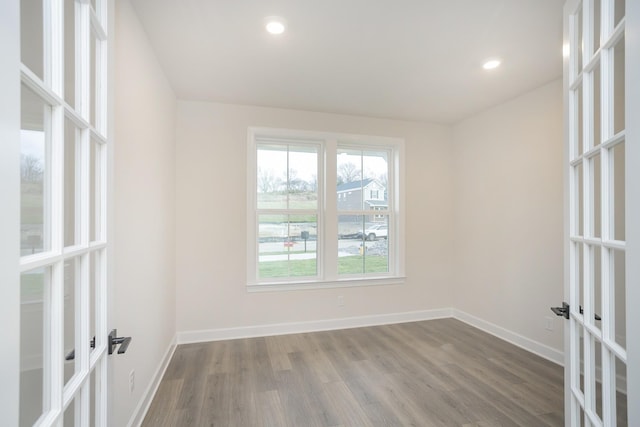 3294 Camden Ct, Mount Juliet, TN 37122 - empty room with french doors, wood finished floors, and recessed lighting
