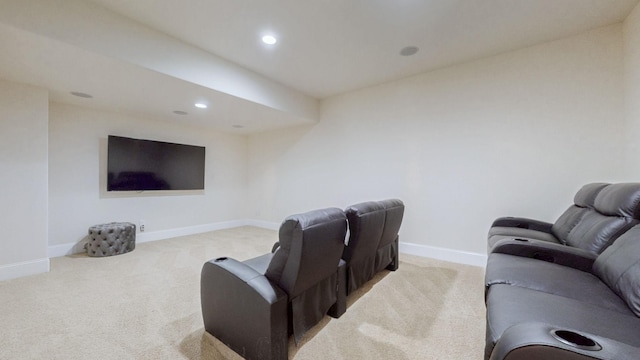 166 Azalea Ln, Franklin, TN 37064 - carpeted cinema featuring baseboards and recessed lighting