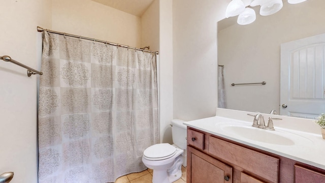 166 Azalea Ln, Franklin, TN 37064 - full bathroom with vanity, tile patterned flooring, and a shower with shower curtain