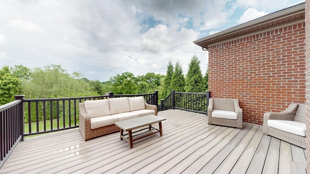 166 Azalea Ln, Franklin, TN 37064 - wooden deck with outdoor lounge area