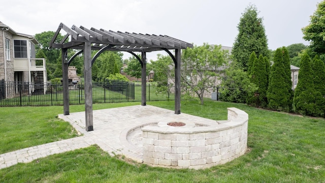 166 Azalea Ln, Franklin, TN 37064 - view of yard featuring a pergola and a patio