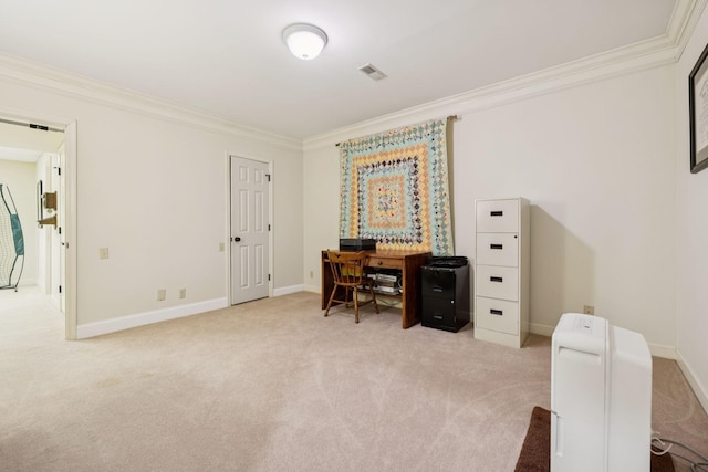 410 Ridge View Ct, Franklin, TN 37067 - office space featuring crown molding and light colored carpet