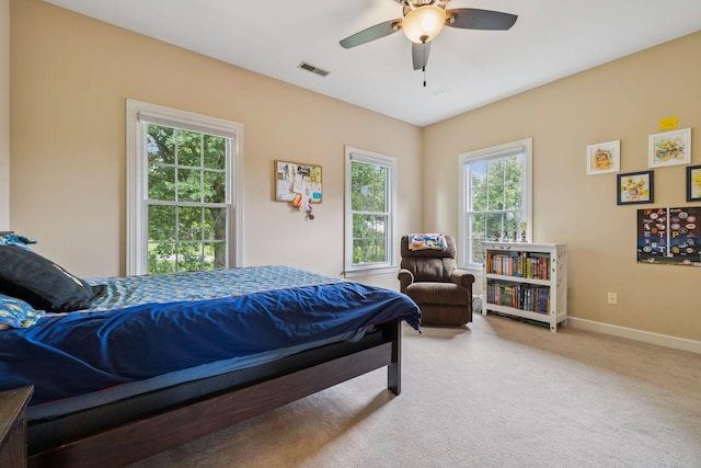 410 Ridge View Ct, Franklin, TN 37067 - bedroom with carpet floors and a ceiling fan