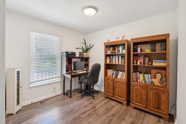3448 Mahlon Moore Rd, Spring Hill, TN 37174 - home office featuring light wood-type flooring and a textured ceiling