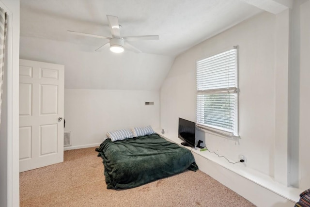 3448 Mahlon Moore Rd, Spring Hill, TN 37174 - carpeted bedroom with lofted ceiling and ceiling fan