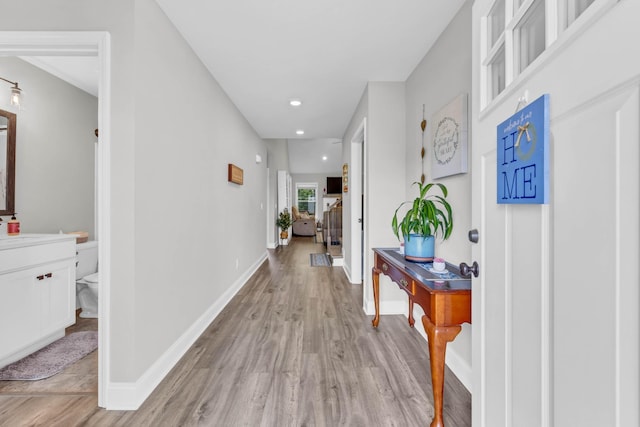 541 Macy Lynn Dr, Clarksville, TN 37042 - hallway with light wood-style flooring and recessed lighting
