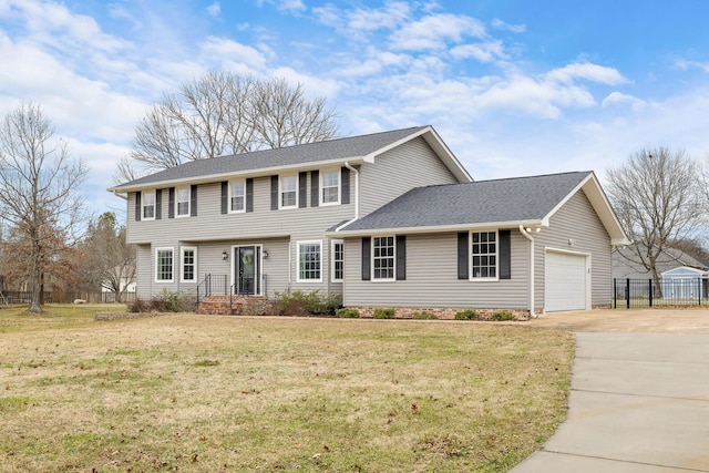 9321 Hopi Trl, Ooltewah, TN 37363 - colonial-style house featuring a garage, driveway, and a shingled roof