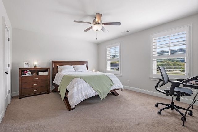 2305 Weeping Willow Dr, Ooltewah, TN 37363 - bedroom featuring carpet flooring and ceiling fan