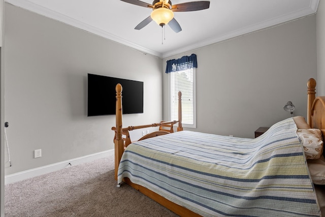 6069 Candies Creek Ridge Rd NW, Charleston, TN 37310 - carpeted bedroom featuring ornamental molding and ceiling fan