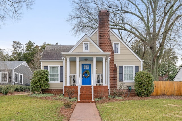 402 Fairview Dr, Dalton, GA 30720 - bungalow-style house featuring a porch and a chimney