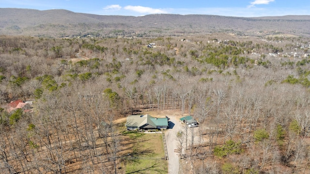 1080 Harp Switch Rd, Chickamauga, GA 30707 - aerial overview of property's location featuring a mountainous background and a heavily wooded area
