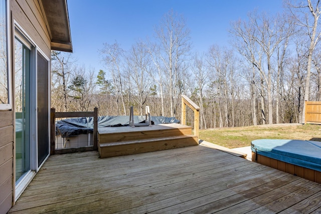 1080 Harp Switch Rd, Chickamauga, GA 30707 - deck featuring a covered hot tub