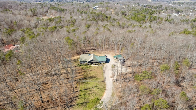 1080 Harp Switch Rd, Chickamauga, GA 30707 - view from above of property with a heavily wooded area