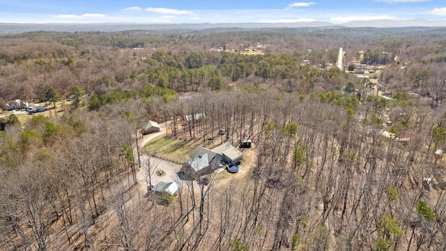 1080 Harp Switch Rd, Chickamauga, GA 30707 - aerial view of property and surrounding area featuring a forest and a mountain backdrop