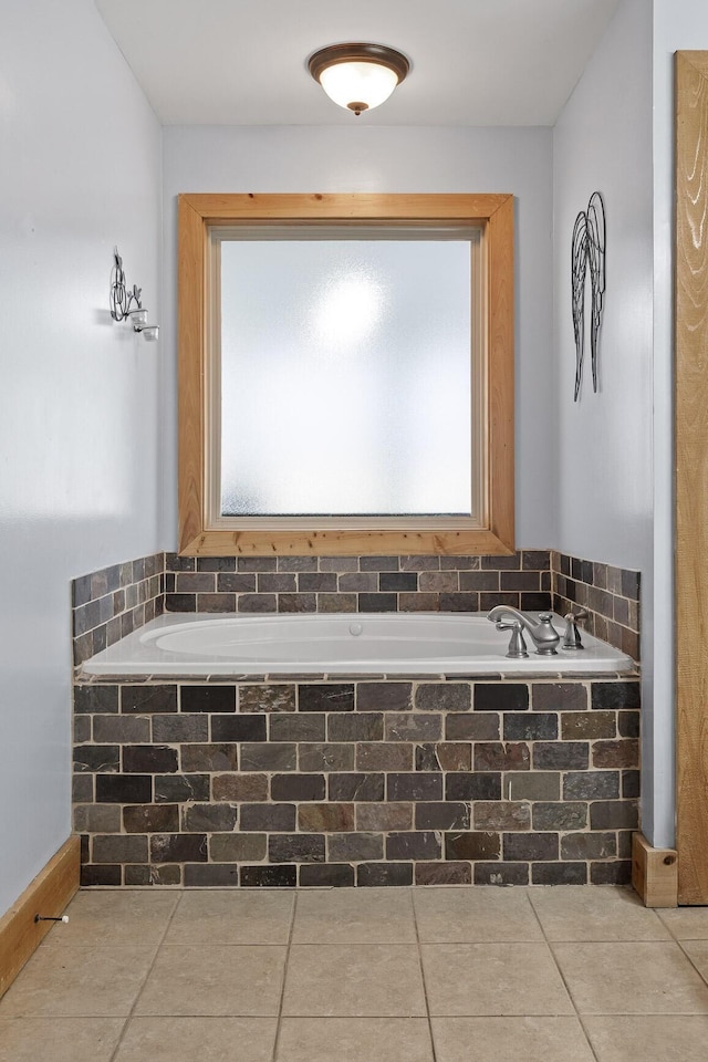 1080 Harp Switch Rd, Chickamauga, GA 30707 - full bath featuring a garden tub, healthy amount of natural light, and tile patterned floors