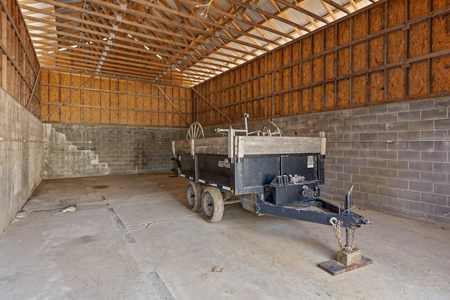 1080 Harp Switch Rd, Chickamauga, GA 30707 - garage with concrete block wall