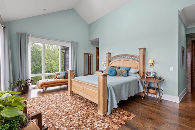 6835 Jasper Highlands Blvd, Jasper, TN 37347 - bedroom with wood finished floors and high vaulted ceiling