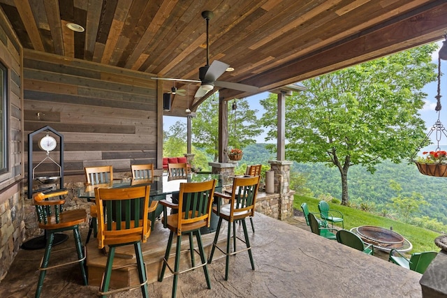 6835 Jasper Highlands Blvd, Jasper, TN 37347 - view of patio with a fire pit and outdoor dining space