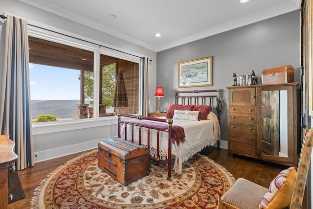 6835 Jasper Highlands Blvd, Jasper, TN 37347 - bedroom with wood finished floors, recessed lighting, and ornamental molding