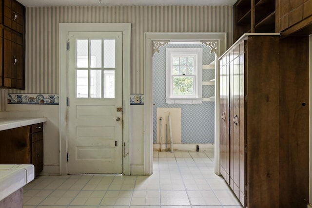20 Ridge Rd, Chattanooga, TN 37411 - doorway to outside featuring wallpapered walls and light tile patterned floors