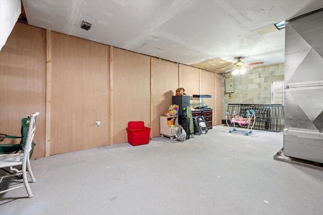 553 Back Valley Rd, Trenton, GA 30752 - basement with a ceiling fan