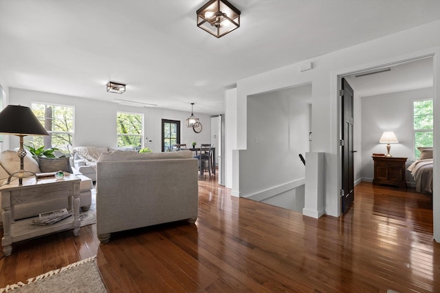 216 Trenton St, Chattanooga, TN 37415 - living room featuring dark wood-style flooring and healthy amount of natural light