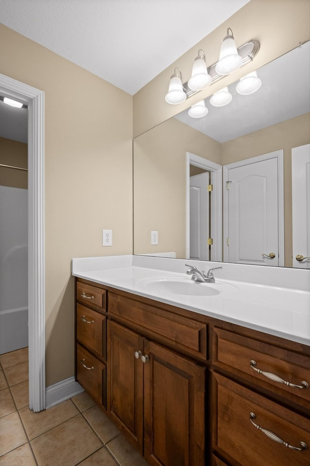6970 Bullock Way, Hixson, TN 37343 - bathroom with vanity and tile patterned floors