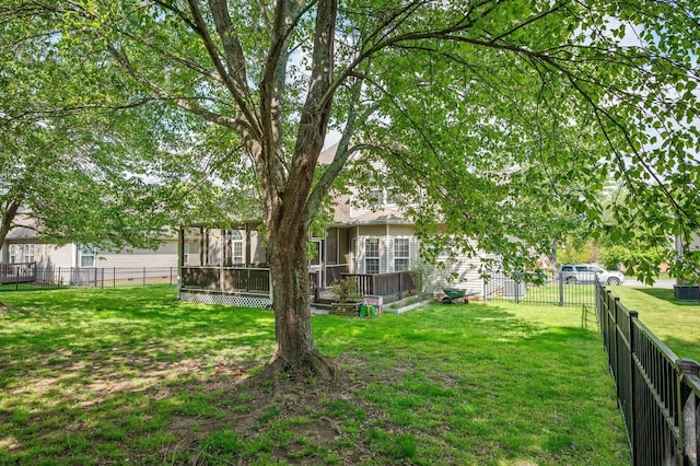 6970 Bullock Way, Hixson, TN 37343 - fenced backyard featuring a sunroom