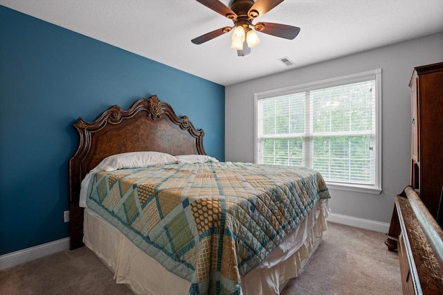 6970 Bullock Way, Hixson, TN 37343 - bedroom featuring light colored carpet and ceiling fan