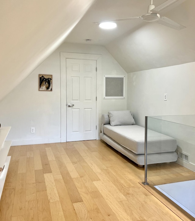 467 Wisley Way, Ringgold, GA 30736 - bedroom featuring light wood-style flooring, a ceiling fan, and lofted ceiling