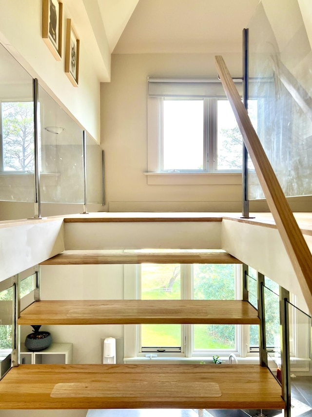 467 Wisley Way, Ringgold, GA 30736 - stairs featuring vaulted ceiling