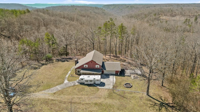 610 Orme Mountain Rd, South Pittsburg, TN 37380 - aerial view of property and surrounding area with a forest