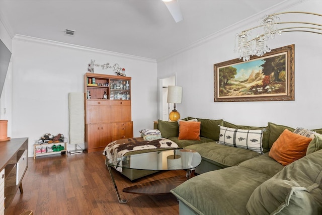 220 Hillcrest Ave, Chattanooga, TN 37411 - living room with wood finished floors and crown molding