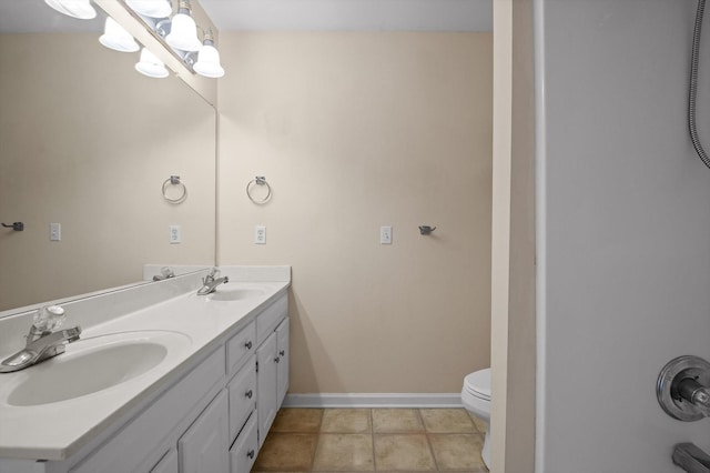 6585 Hickory Trace Cir, Chattanooga, TN 37421 - bathroom with double vanity and tile patterned floors