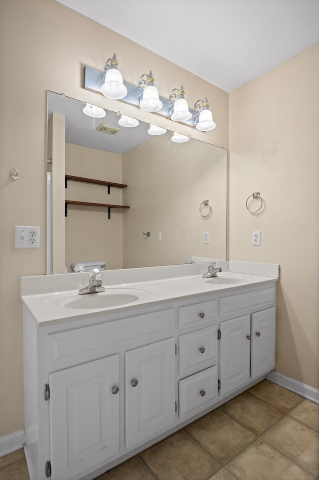 6585 Hickory Trace Cir, Chattanooga, TN 37421 - full bath with double vanity and tile patterned flooring