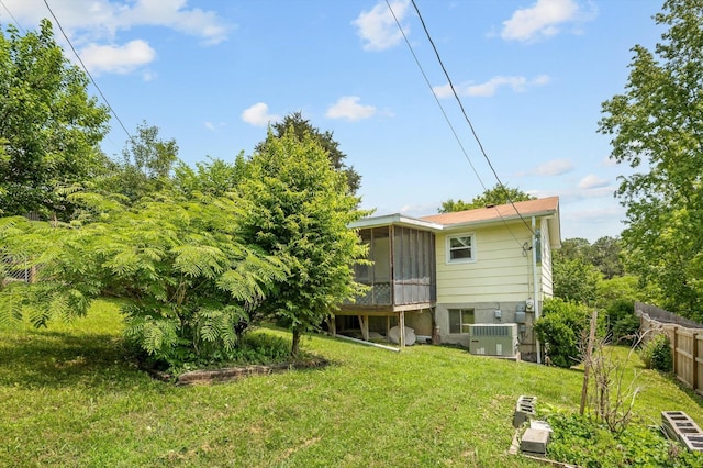 6557 Esquire Dr, Hixson, TN 37343 - back of house with a sunroom
