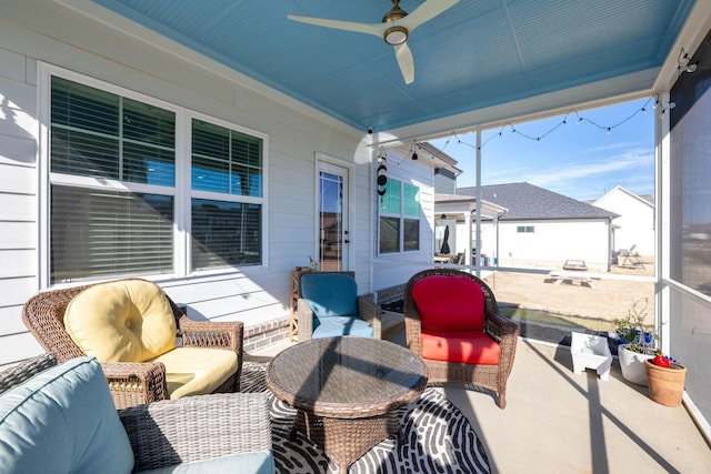 7183 Tailgate Loop, Ooltewah, TN 37363 - view of patio / terrace with ceiling fan